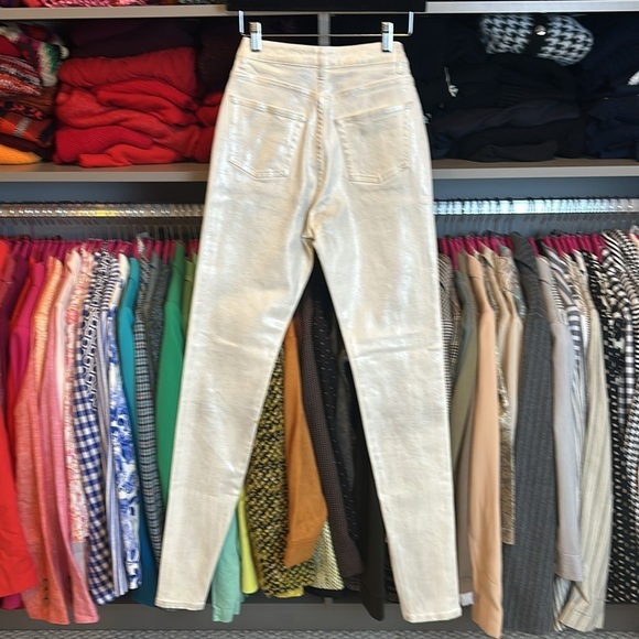 John Elliot white silver washed skinny jeans size 25 NWOT - Picture 4 of 4